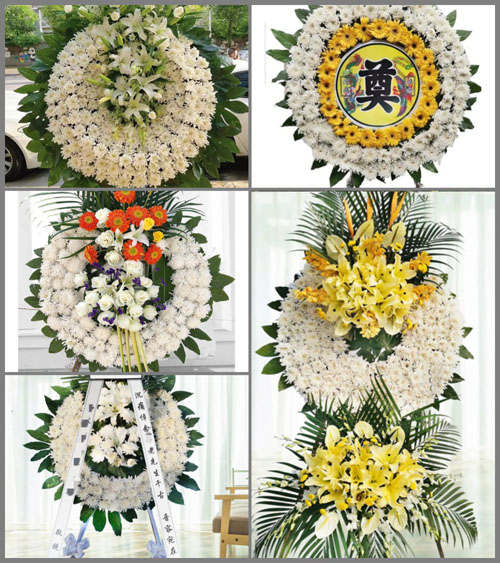湖北黄冈市黄梅县大河镇四祖寺村花圈速递